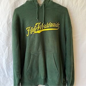 HUF Worldwide Crackerjack Green Hoodie Large